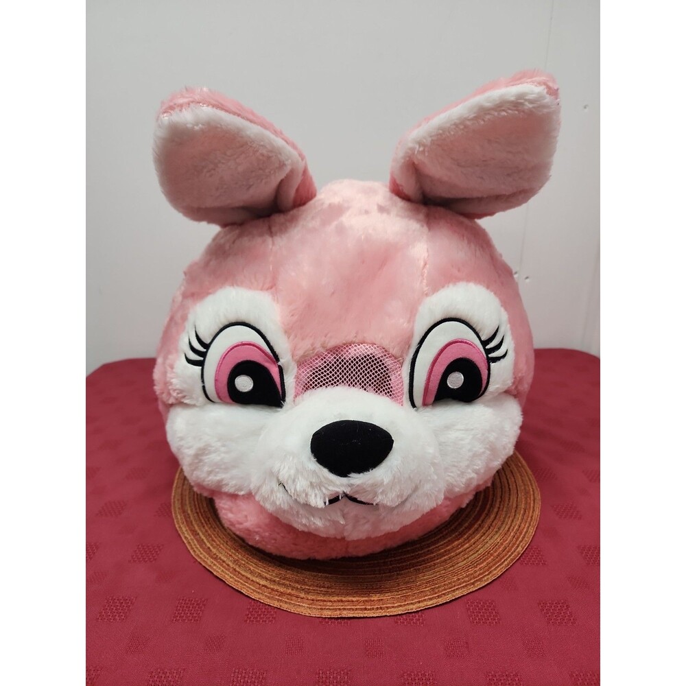 Clever Idiots Giant Pink Plush Bunny Head/Mask Cosplay Halloween Mascot Festival